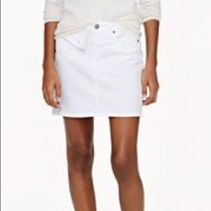 J. Crew White Denim Skirt